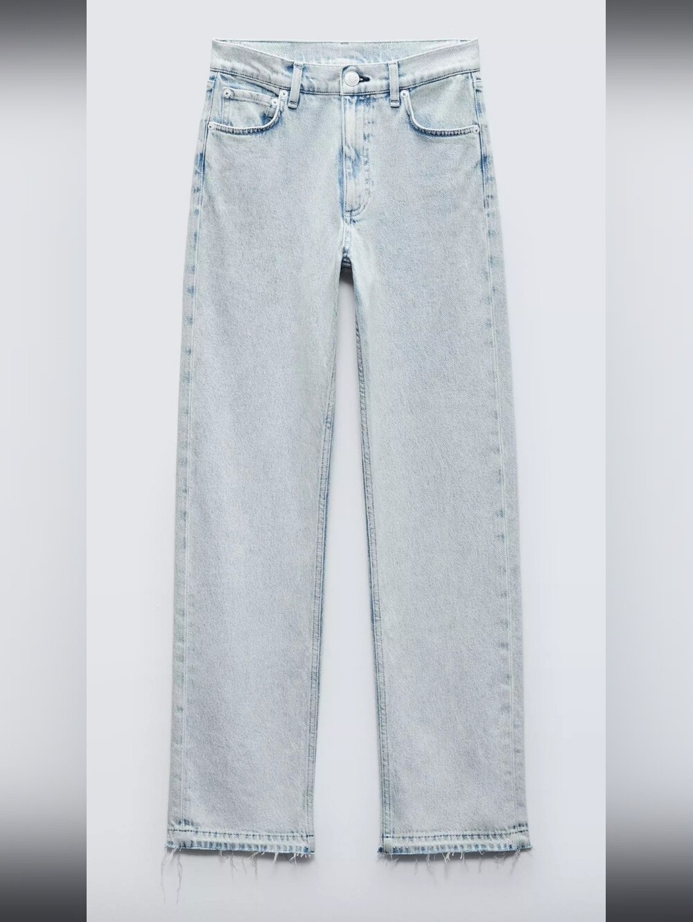 Rag & bone The Harlow Mid-Rise Straight Full Length Jeans Light Wash Size 28